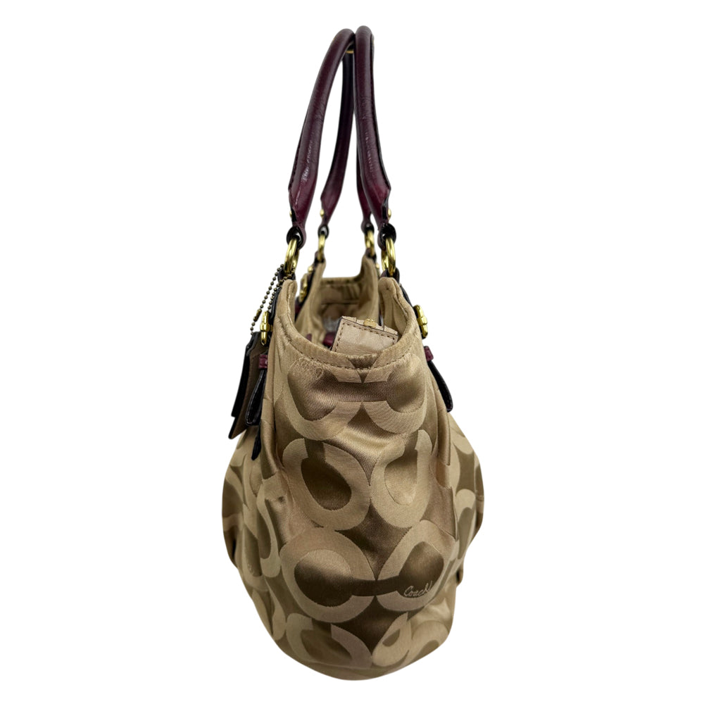 COACH Signature Canvas Brown Shoulder Bag LHQ1914