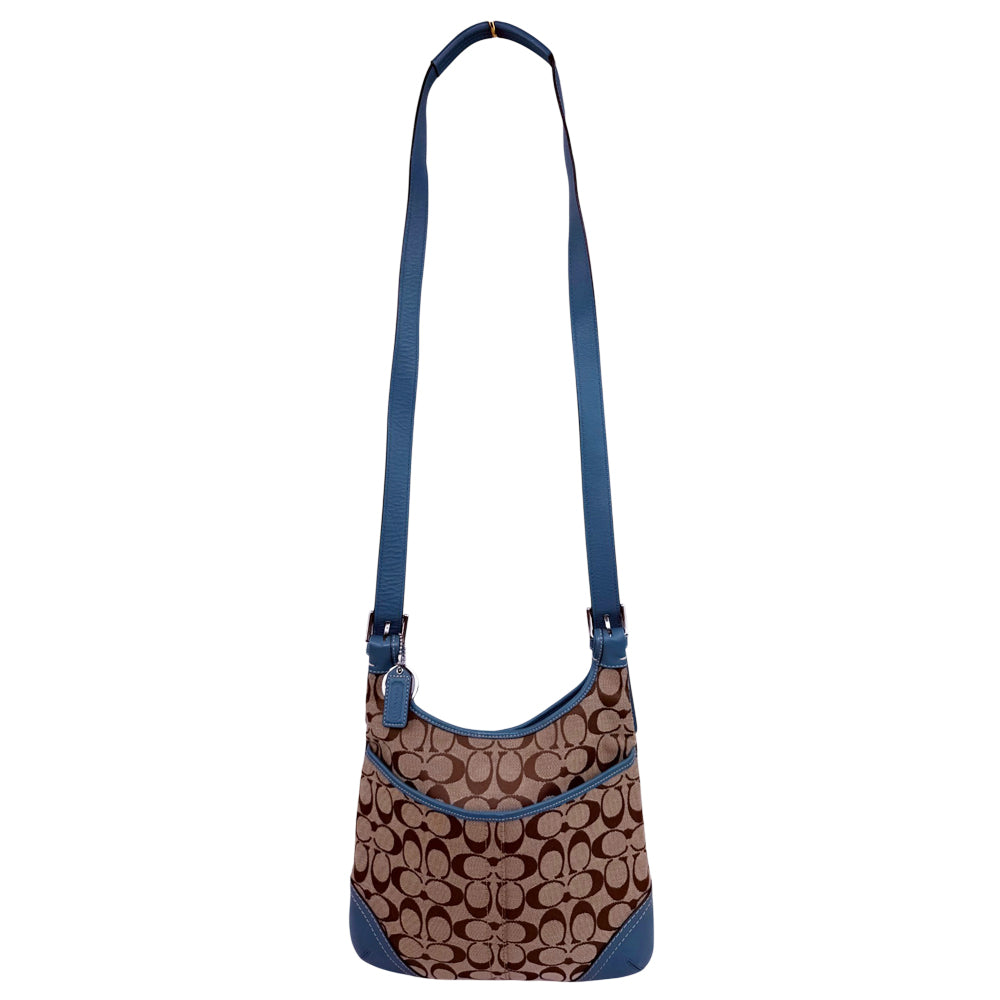 COACH Signature Canvas Brown Shoulder Bag LHQ1920