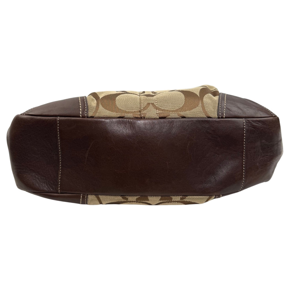 COACH Ergo Signature Canvas Brown Shoulder Bag LHQ1921
