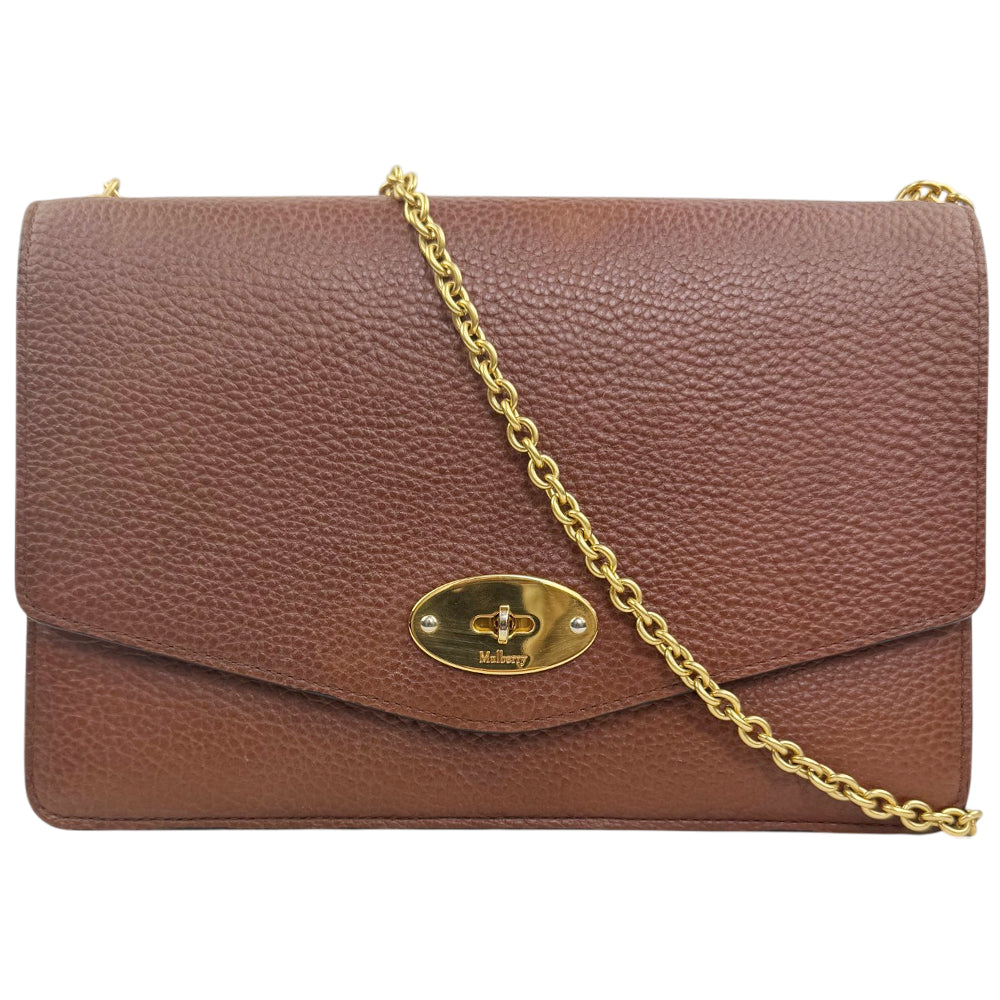 MULBERRY Darley Brown Leather Shoulder Bag LHQ1925