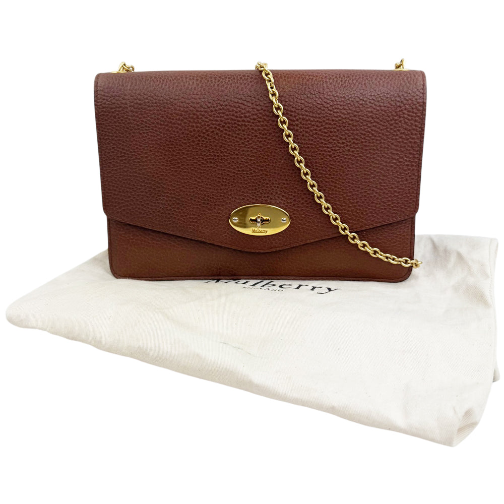 MULBERRY Darley Brown Leather Shoulder Bag LHQ1925