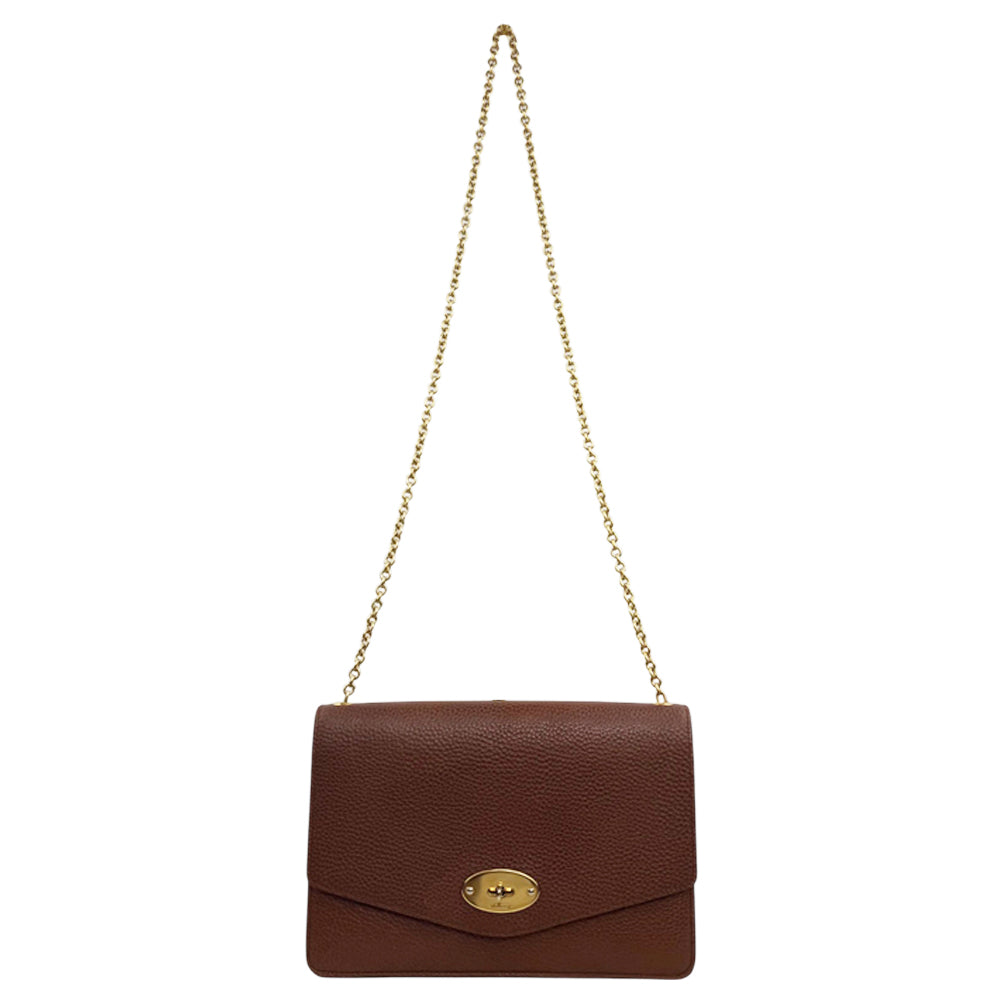 MULBERRY Darley Brown Leather Shoulder Bag LHQ1925
