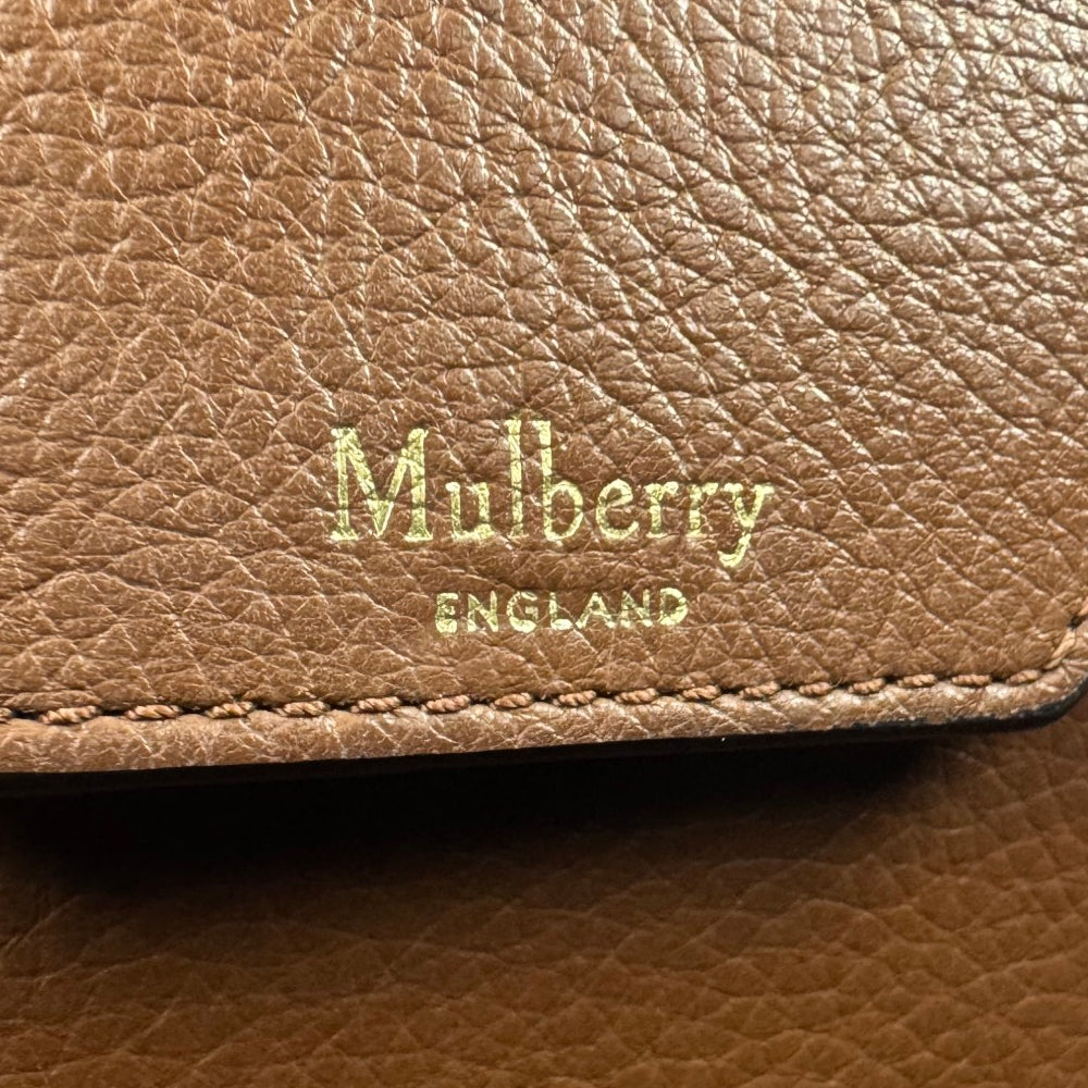 MULBERRY Bayswater Brown Leather Tote Shoulder Bag LHQ1926