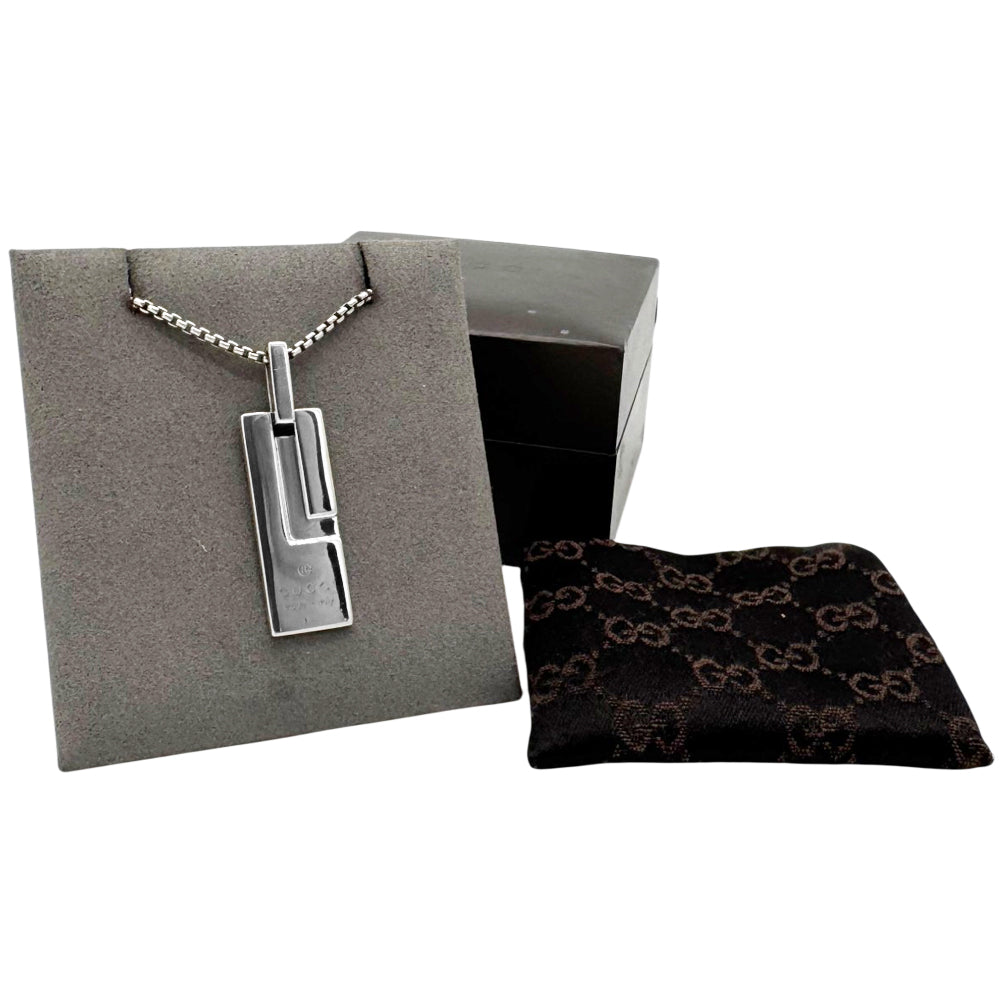GUCCI G Silver Necklace LHQ1945