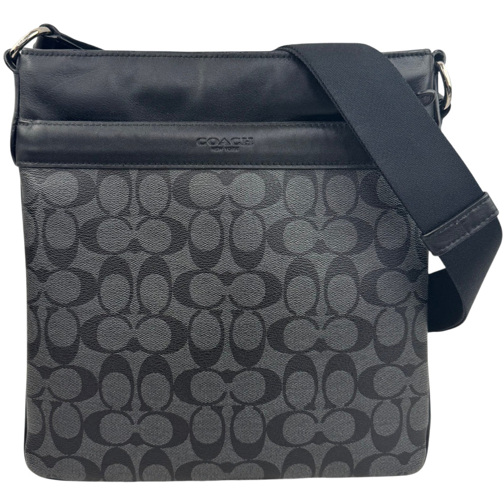 COACH Bowery Black Signature Crossbody Bag LHQ1950