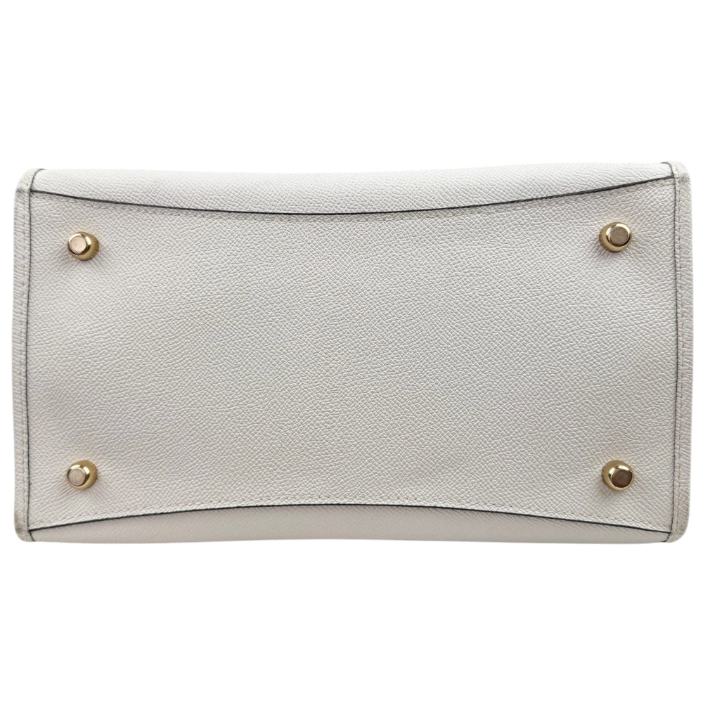 COACH White Leather Carryall Shoulder Bag LHQ1954