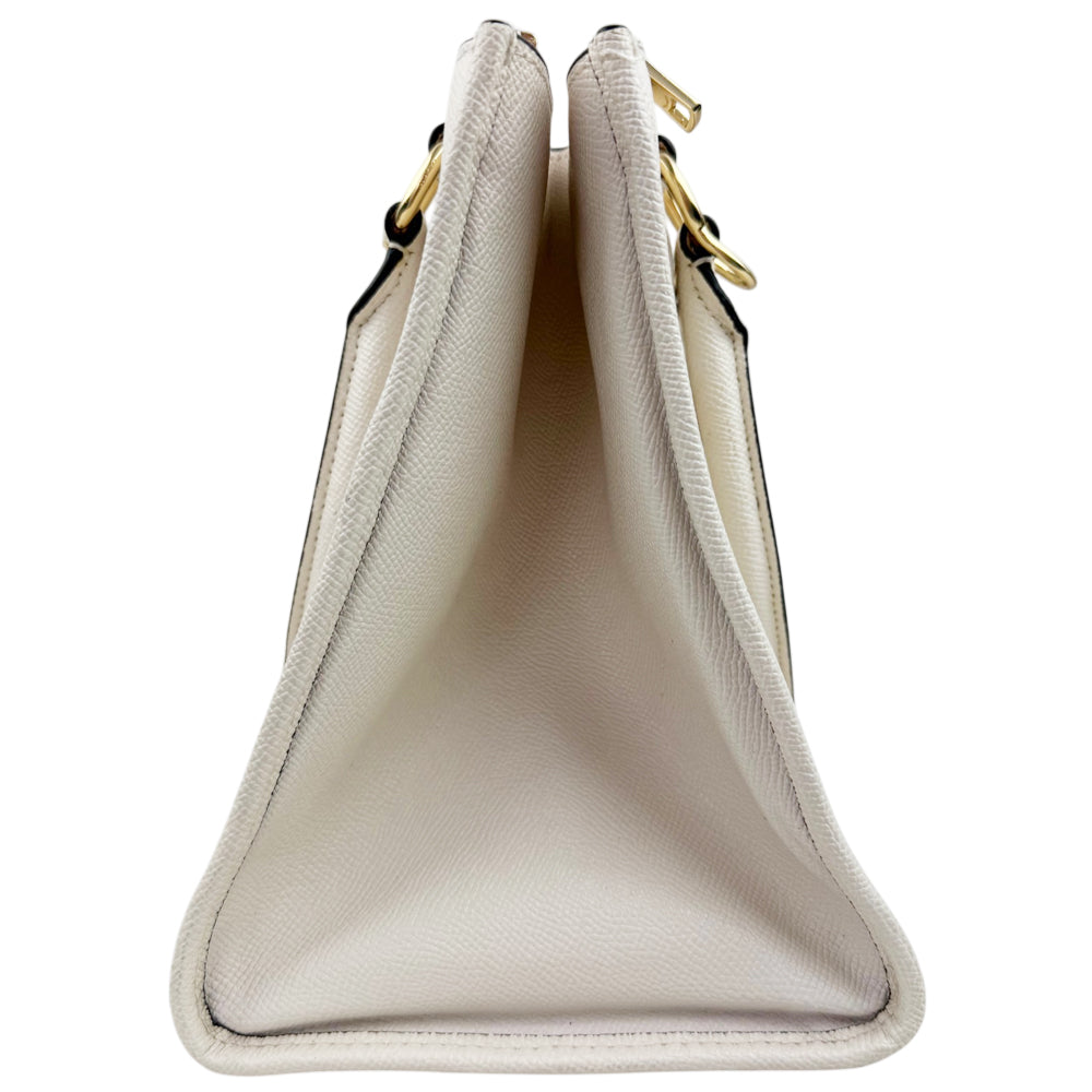 COACH White Leather Carryall Shoulder Bag LHQ1954