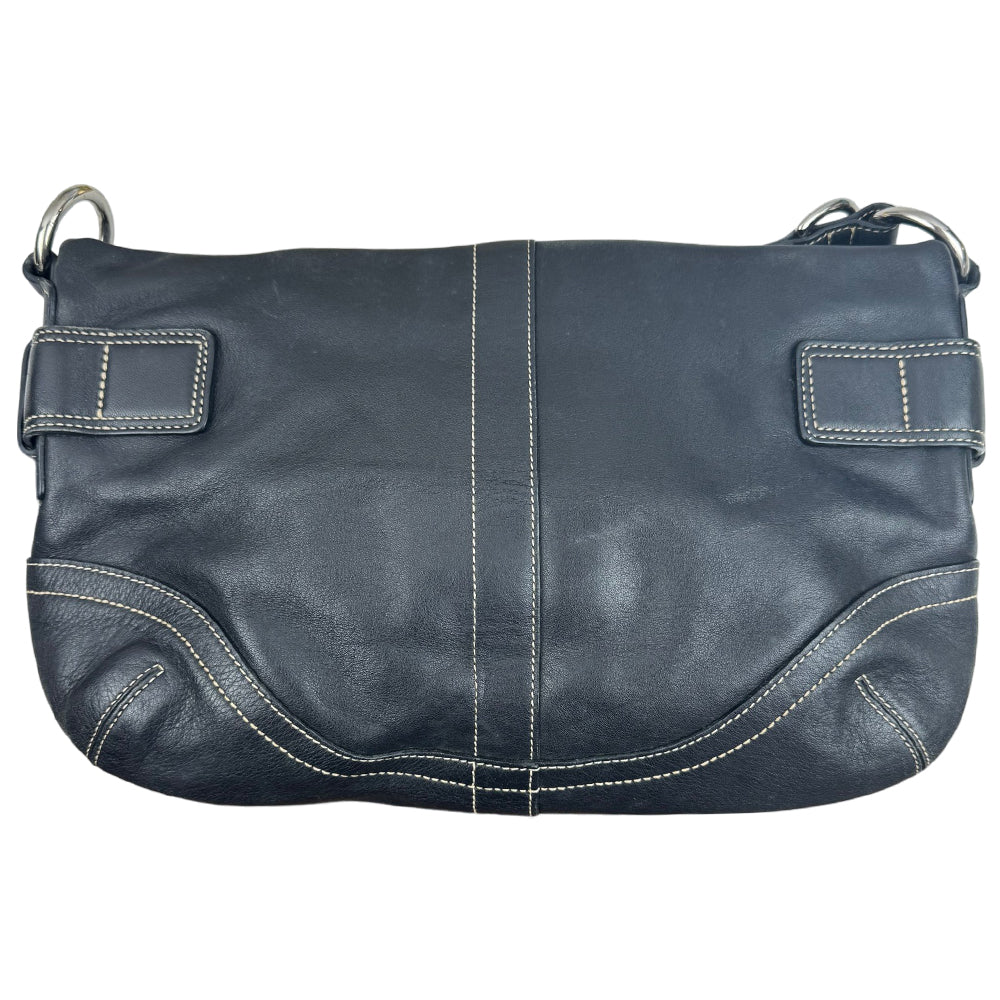 COACH Soho Buckle Black Leather Shoulder Bag LHQ1957