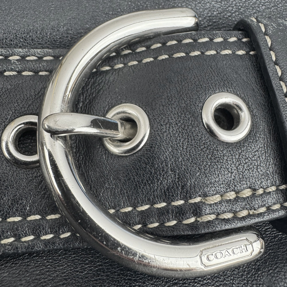 COACH Soho Buckle Black Leather Shoulder Bag LHQ1957