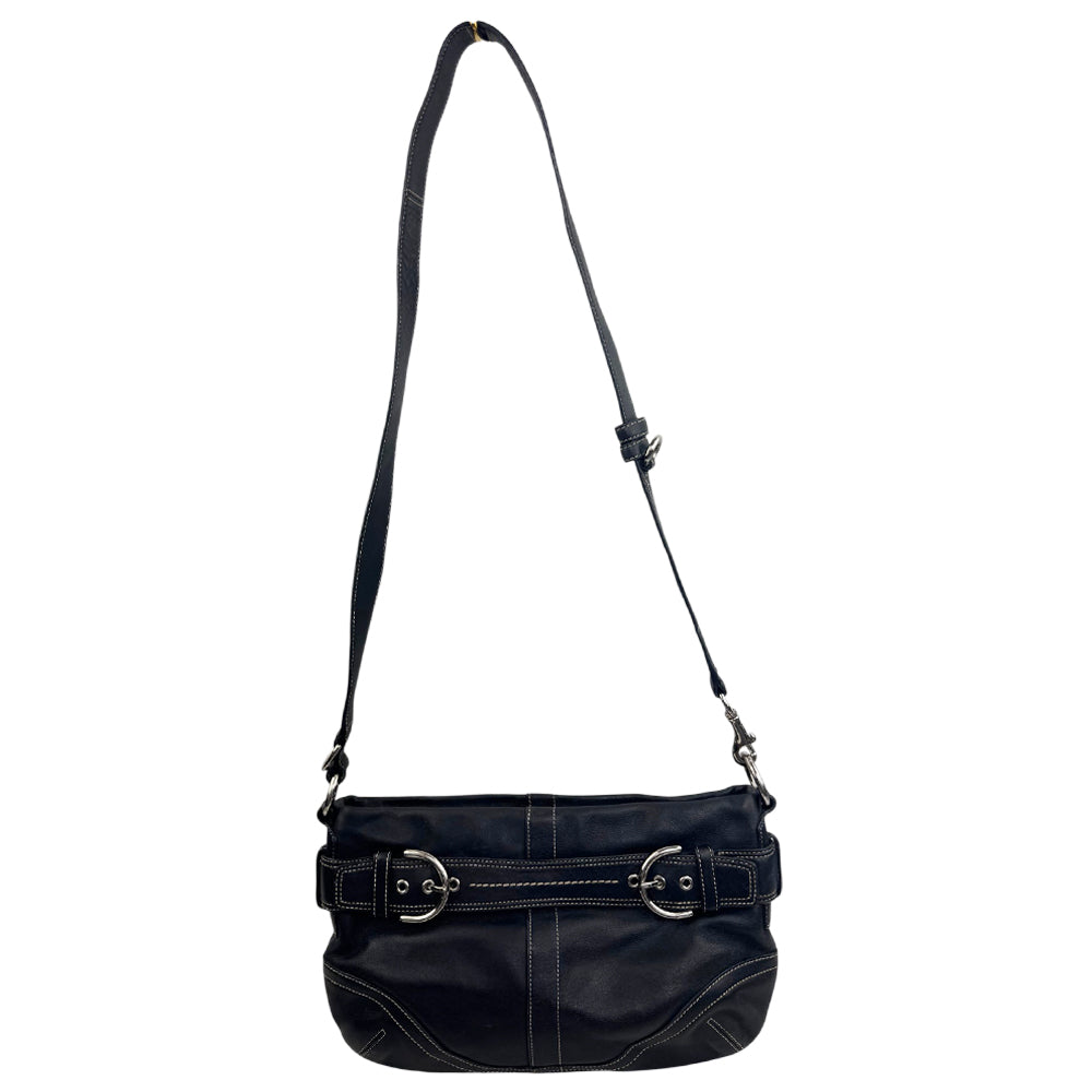 COACH Soho Buckle Black Leather Shoulder Bag LHQ1957