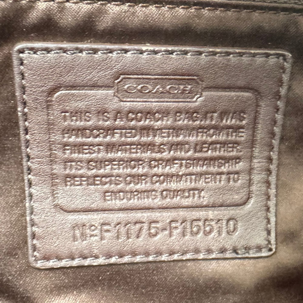 COACH Ashley Signature Beige Canvas Shoulder Bag LHQ1959
