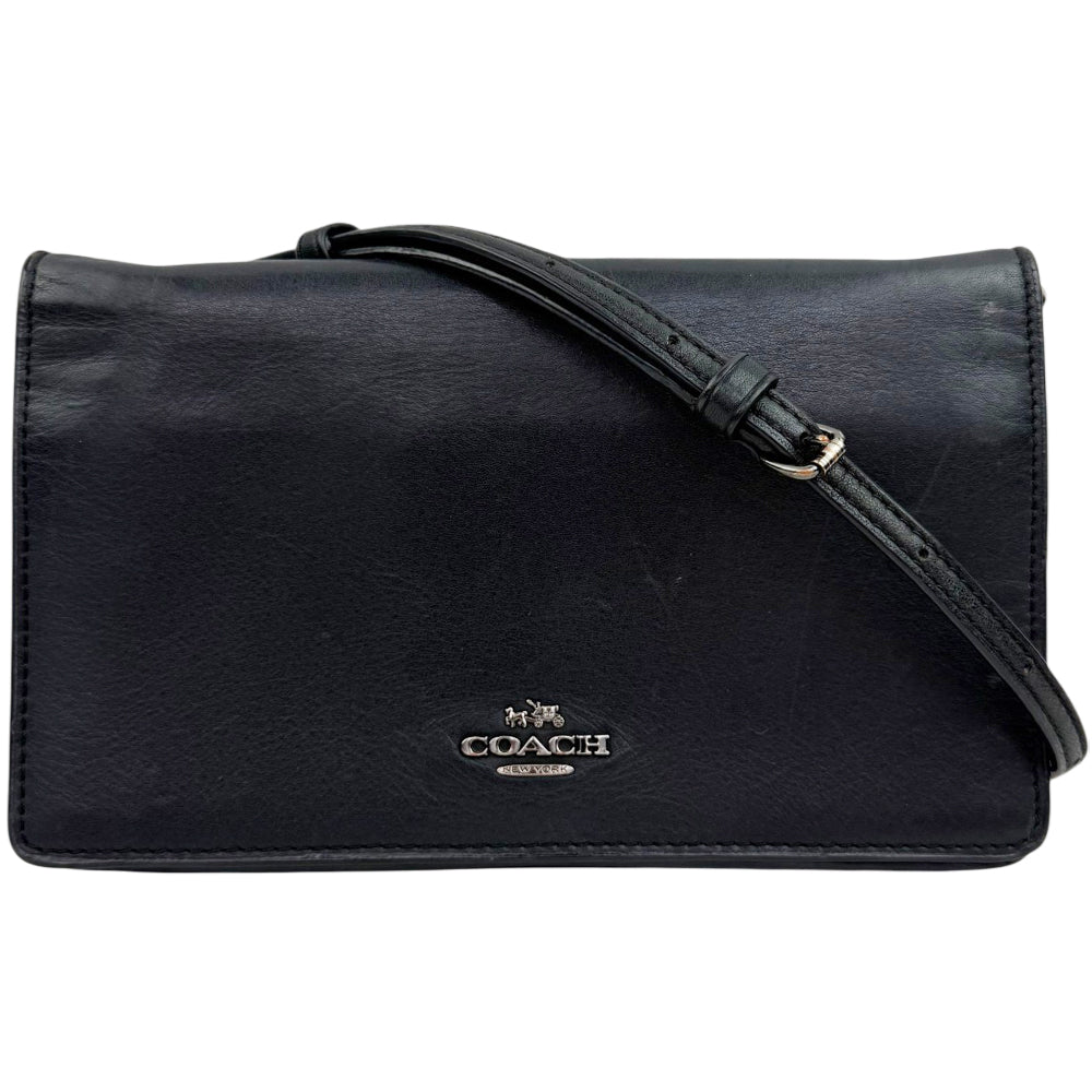 COACH Slim Black Leather Crossbody Bag LHQ1960