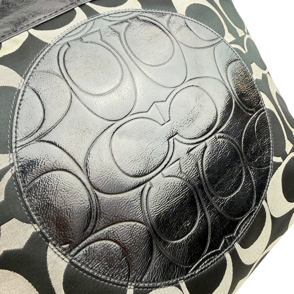 COACH Laura Signature Shopper Tote Shoulder Bag LHQ1962