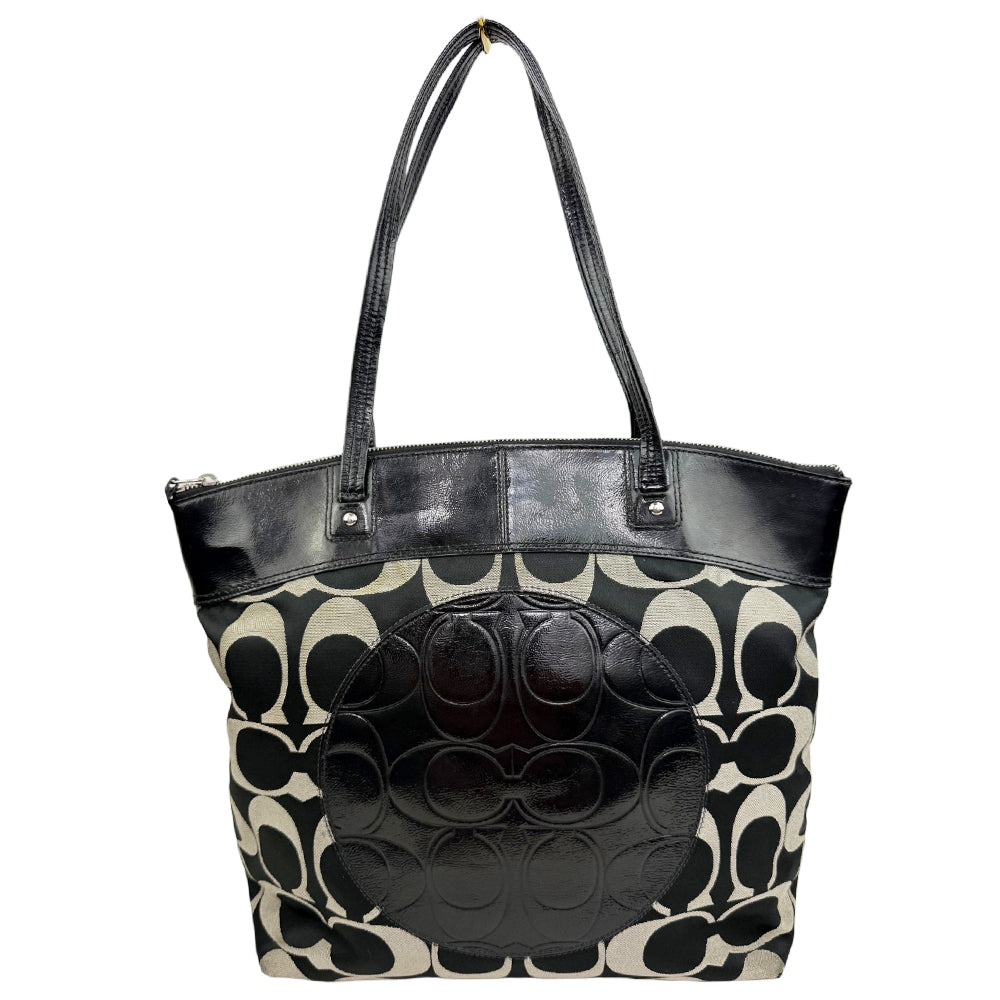 COACH Laura Signature Shopper Tote Shoulder Bag LHQ1962
