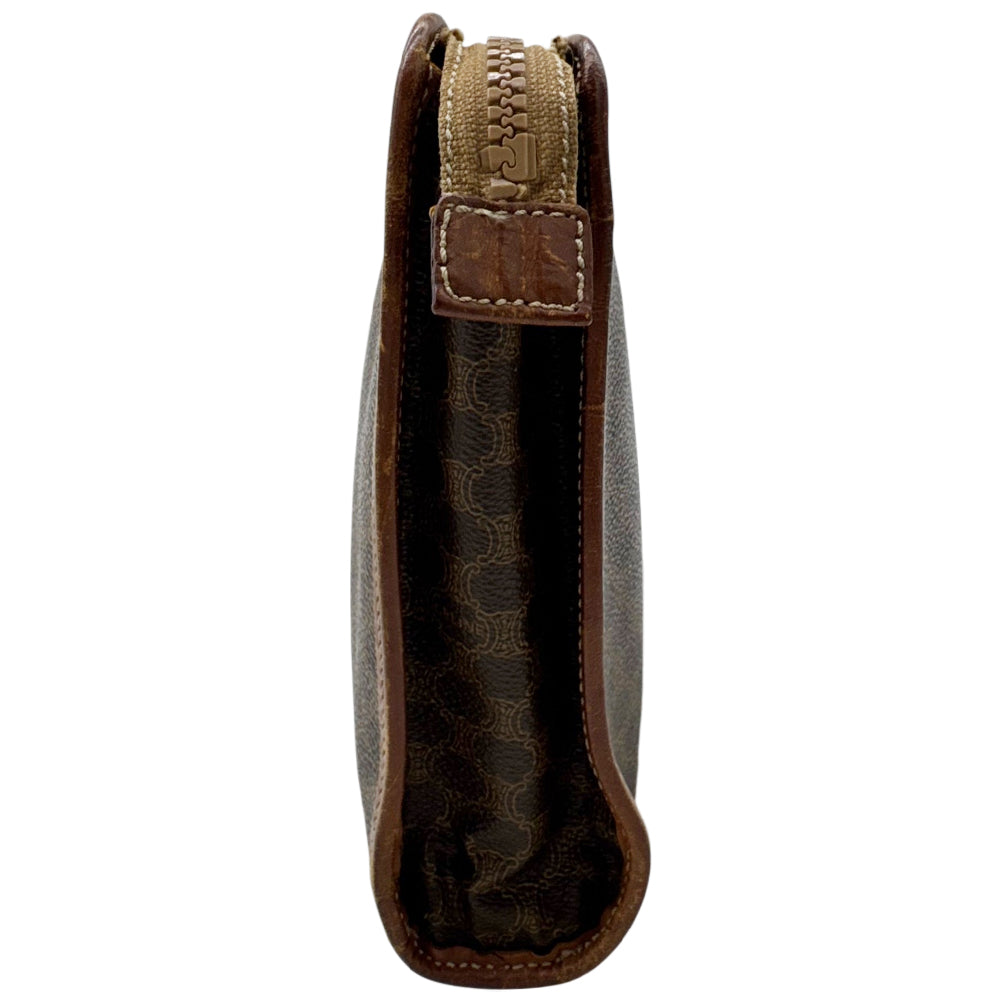 CELINE Macadam Brown Clutch Pouch LHQ1970