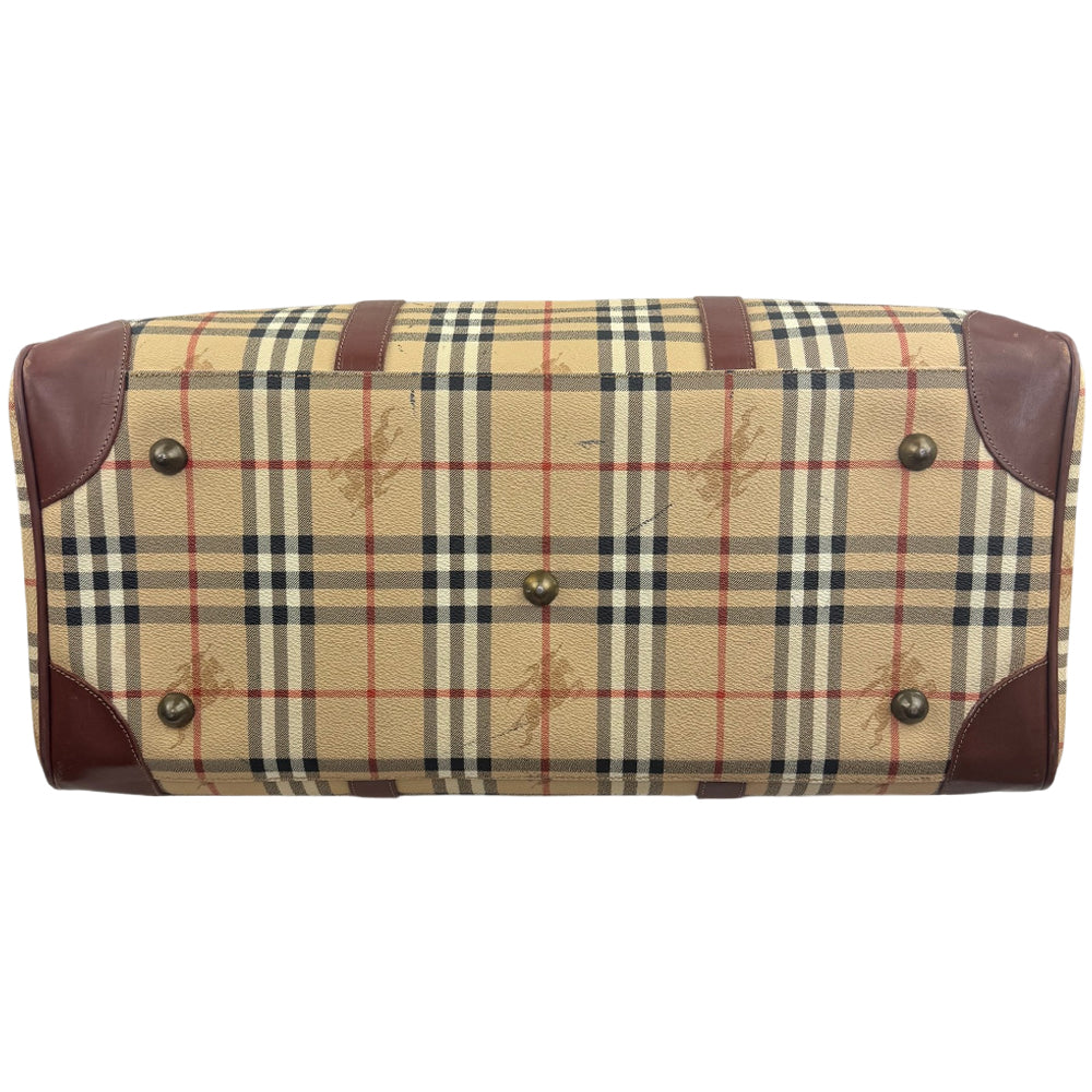 BURBERRY Nova Check Duffle/Boston Shoulder Bag LHQ1975