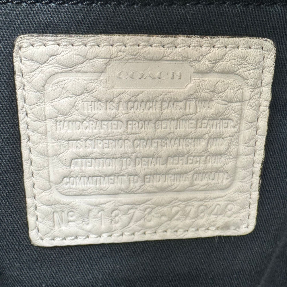 COACH Bleeker Zip Top White Leather Shoulder Bag LHQ1976