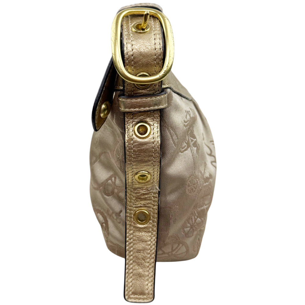 COACH Brown Signature Canvas Shoulder Bag LHQ1977