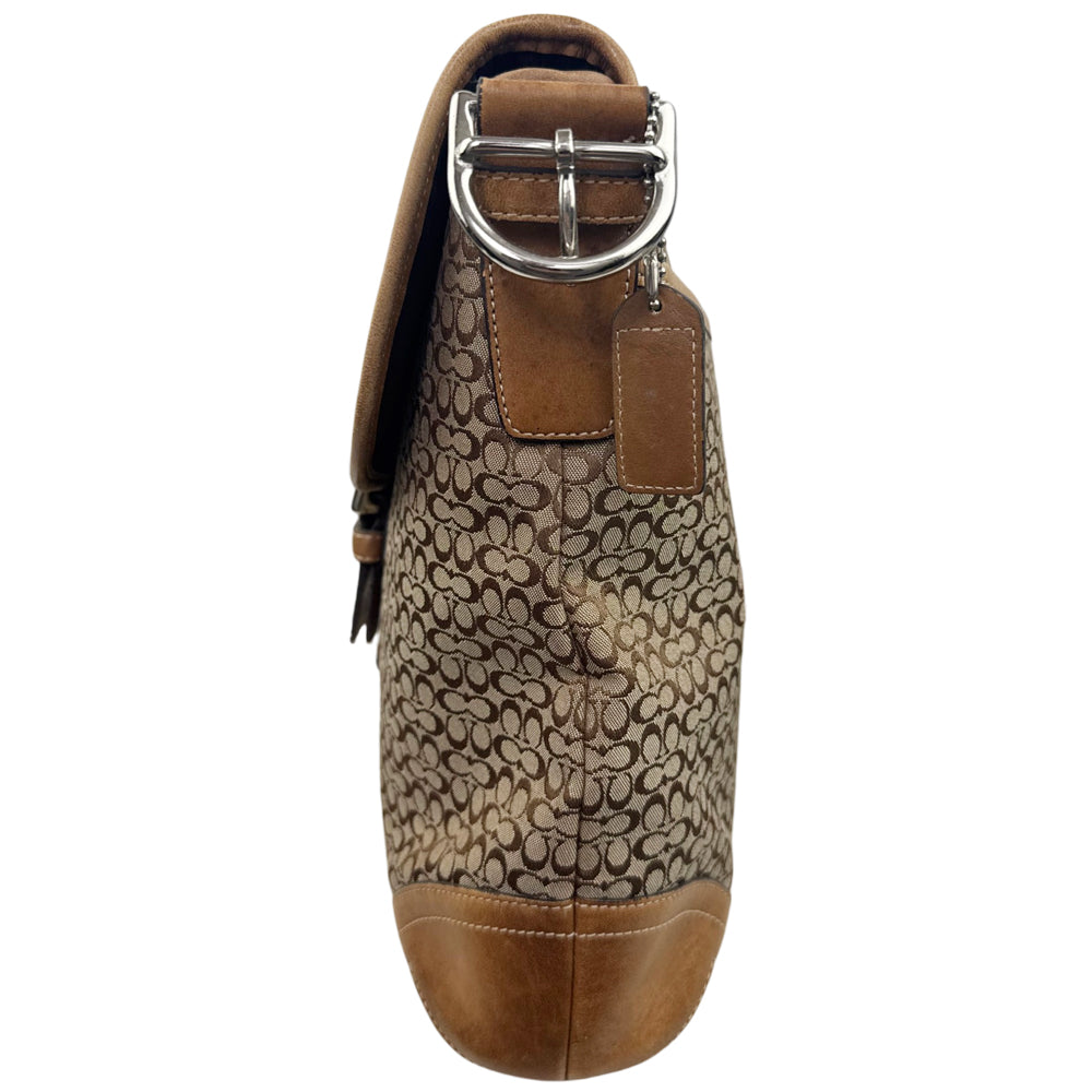 COACH Brown Signature Soho Hobo Shoulder Bag LHQ1979