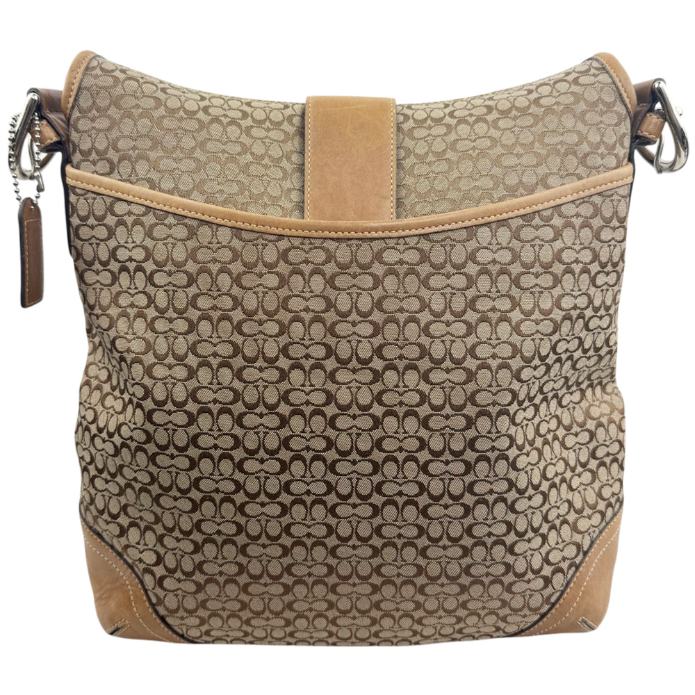 COACH Brown Signature Soho Hobo Shoulder Bag LHQ1979