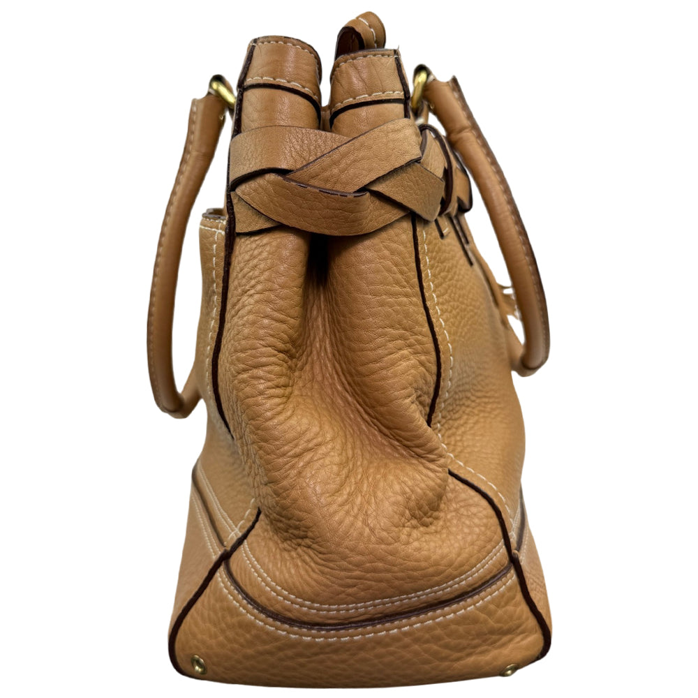 COACH Hampton Brown Leather Shoulder Bag LHQ1981