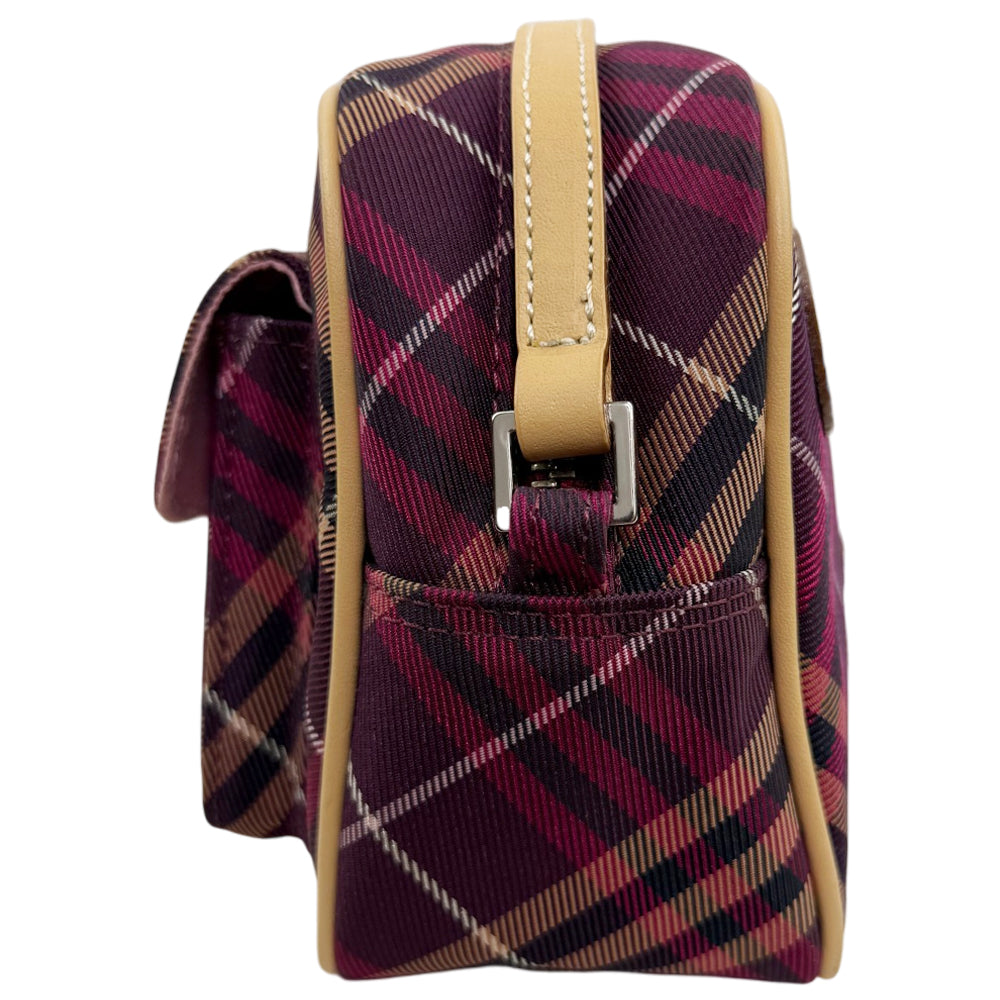 BURBERRY Blue Label Red Nova Check Shoulder Bag LHQ1983