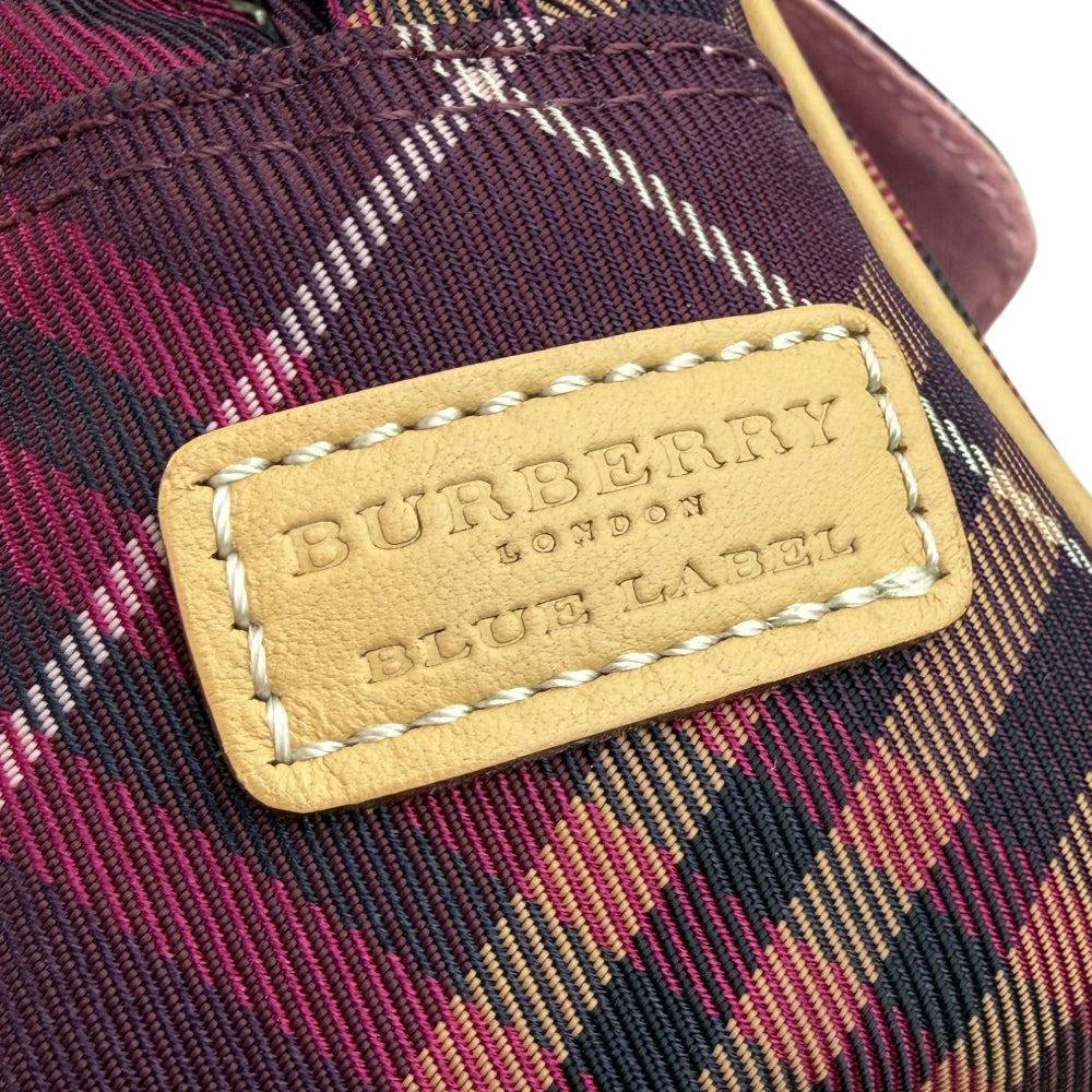 BURBERRY Blue Label Red Nova Check Shoulder Bag LHQ1983