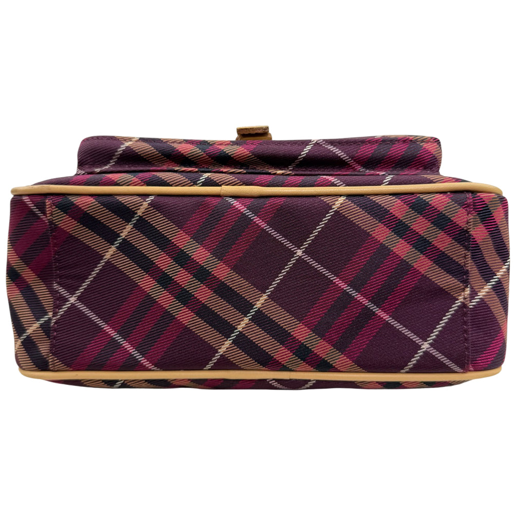 BURBERRY Blue Label Red Nova Check Shoulder Bag LHQ1983