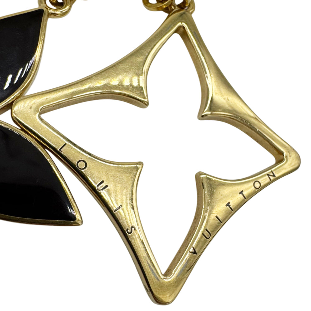 LOUIS VUITTON Gold Puzzle Key Chain Bag Charm LHQ1984