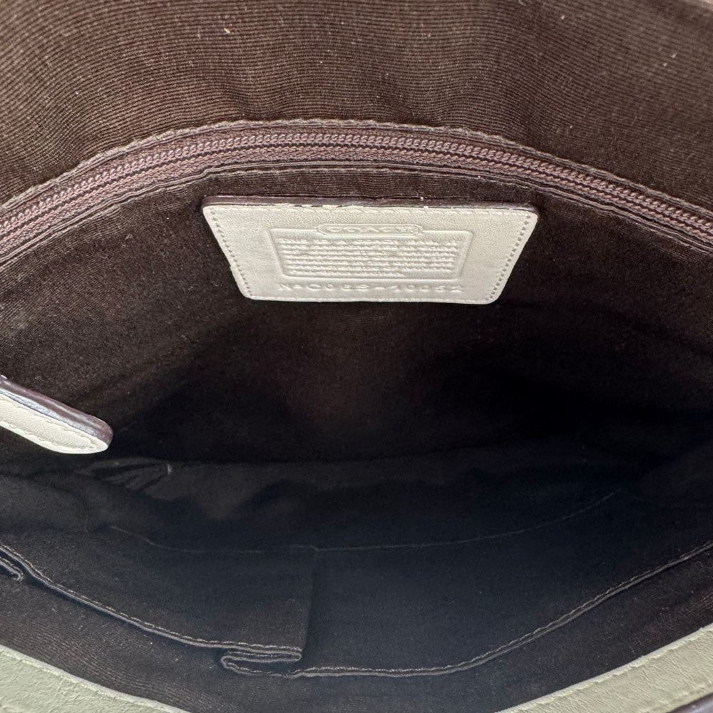 COACH Soho White Leather Shoulder Bag LHQ1987