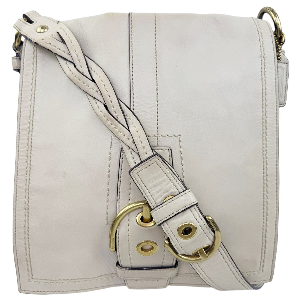 COACH Soho White Leather Shoulder Bag LHQ1987