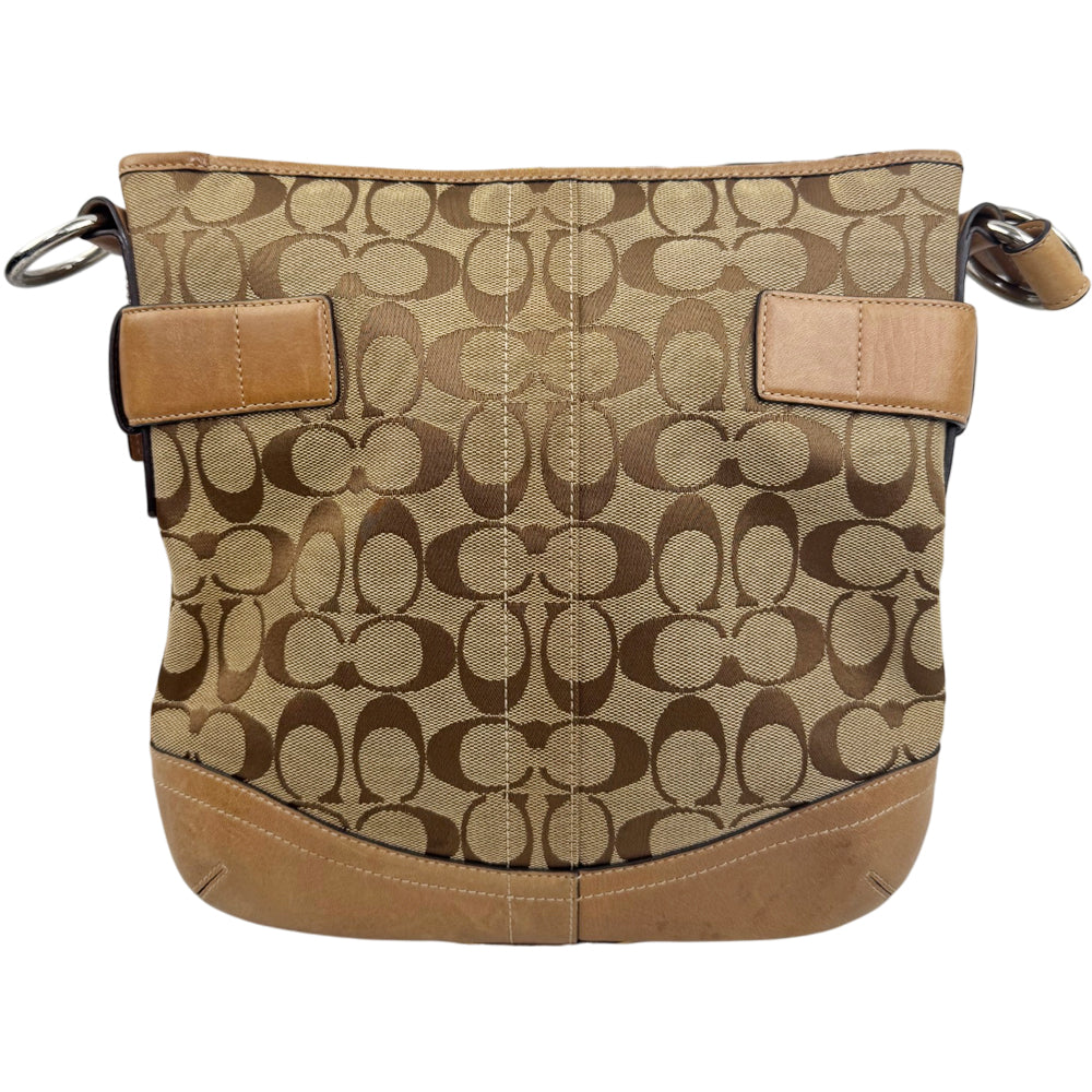 COACH Soho Brown Signature Canvas Shoulder Bag LHQ1988