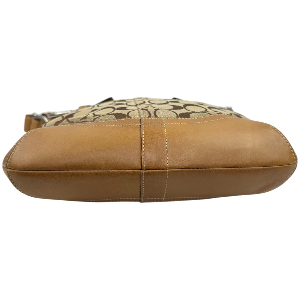 COACH Soho Brown Signature Canvas Shoulder Bag LHQ1989