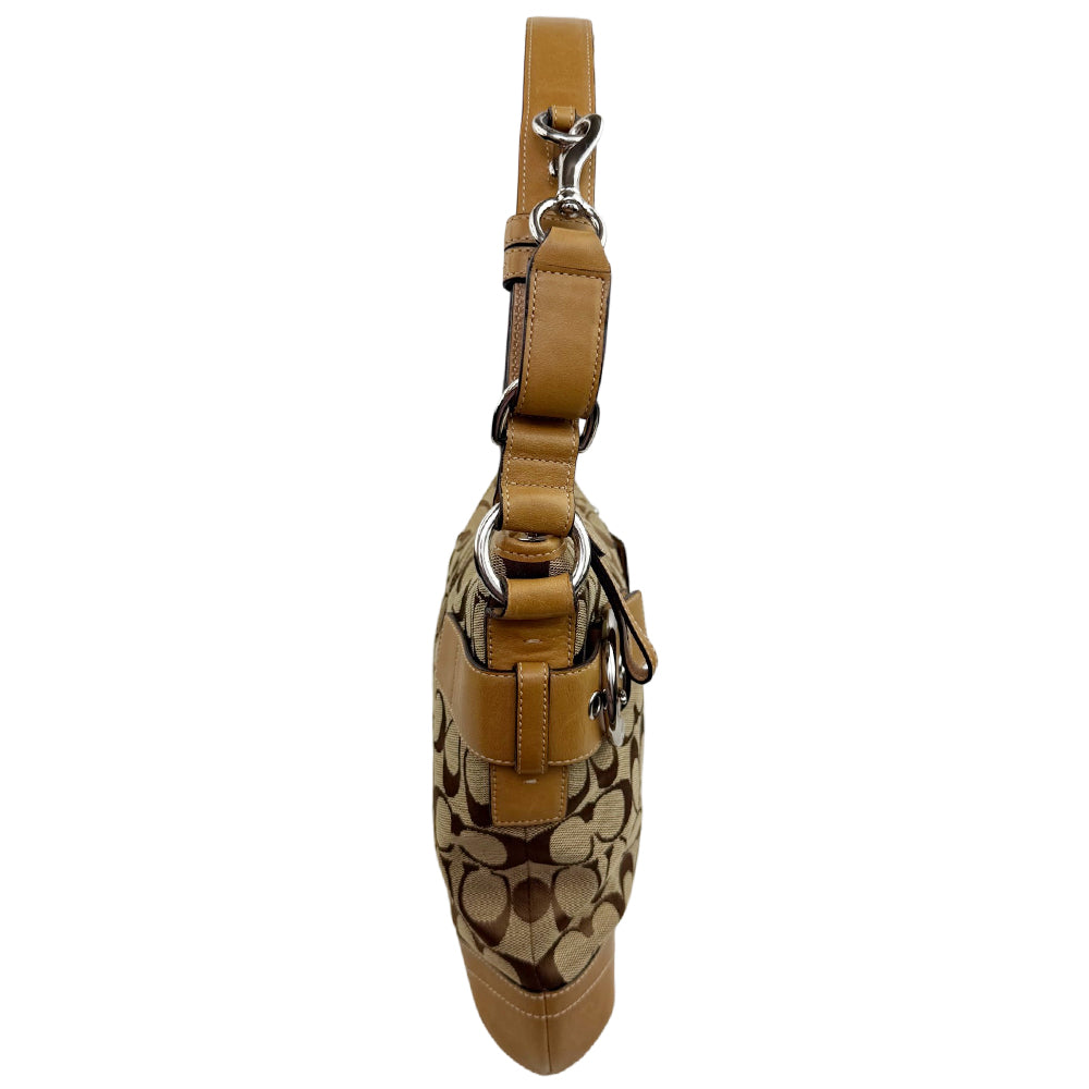 COACH Soho Brown Signature Canvas Shoulder Bag LHQ1989