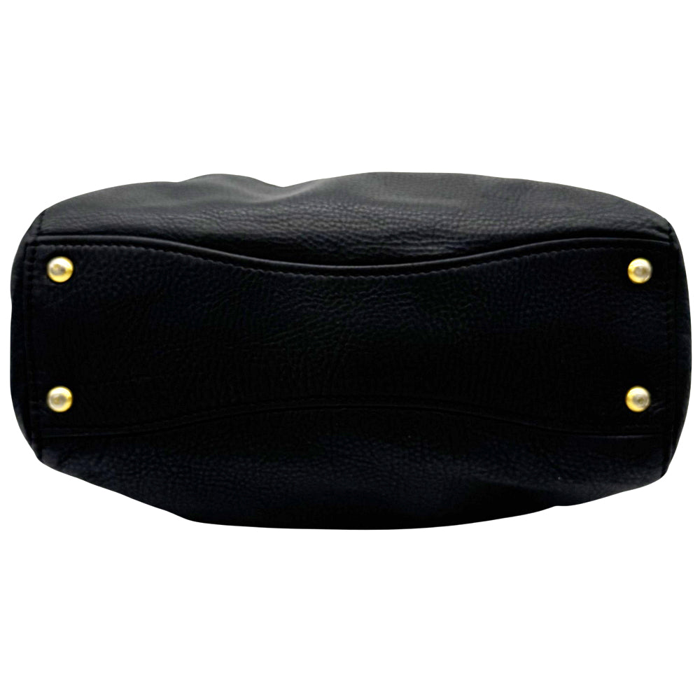 MIUMIU Vitello Black Leather Tote Handbag LHQ1995