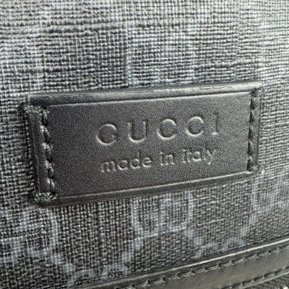 GUCCI Large GG Black Supreme Canvas Crossbody Shoulder Bag LHQ1997