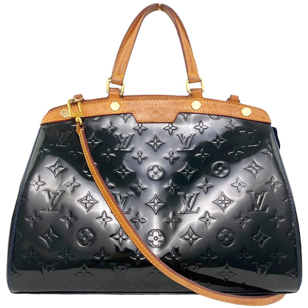 LOUIS VUITTON Vert Tonic Vernis Empreinte Monogram Brea MM Shoulder Bag LHQ1999