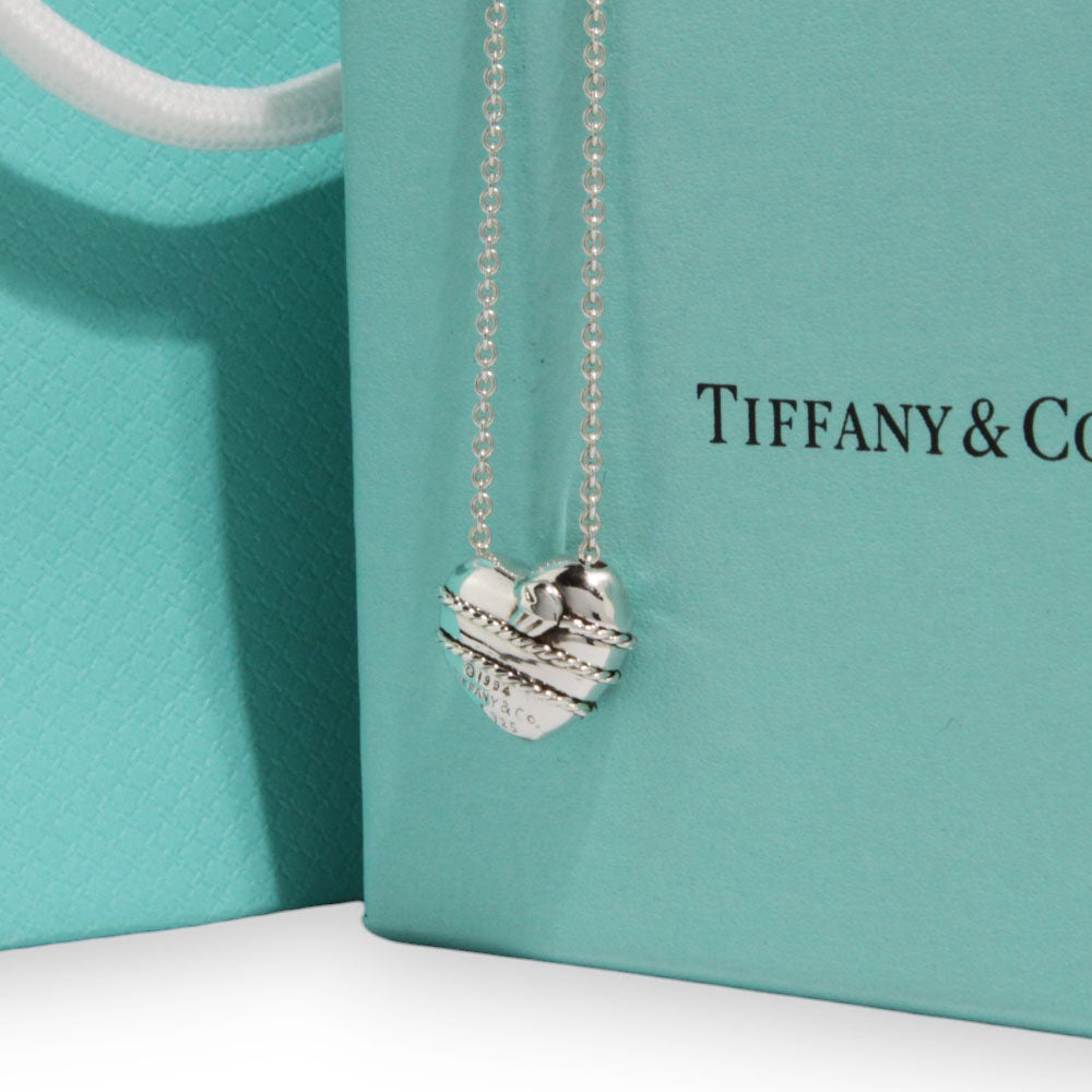 TIFFANY & Co. Necklace Heart Arrow Pendant Silver LHQ200