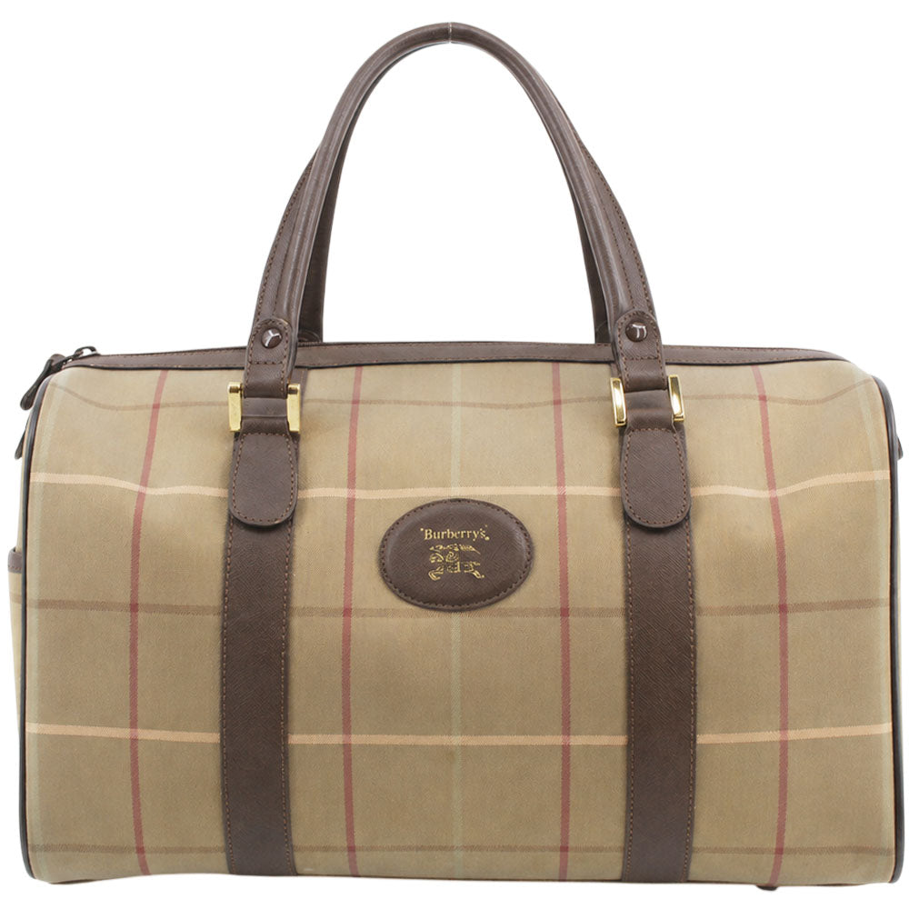 BURBERRY Check Duffle/Boston Bag LHQ2001