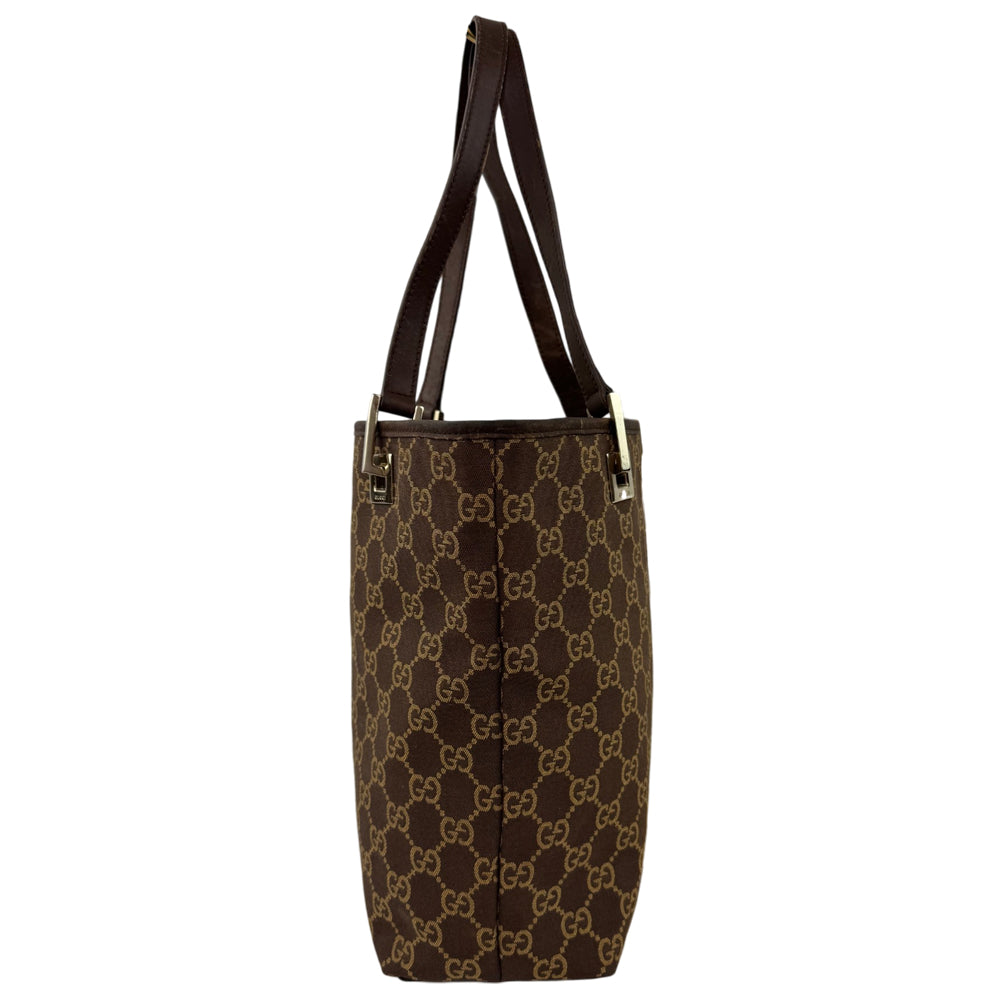GUCCI GG Brown Canvas Bucket Shoulder Bag LHQ2014