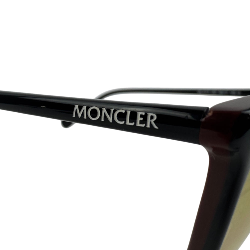 MONCLER Black Frame Pink Reflective Lens Sunglasses LHQ2023