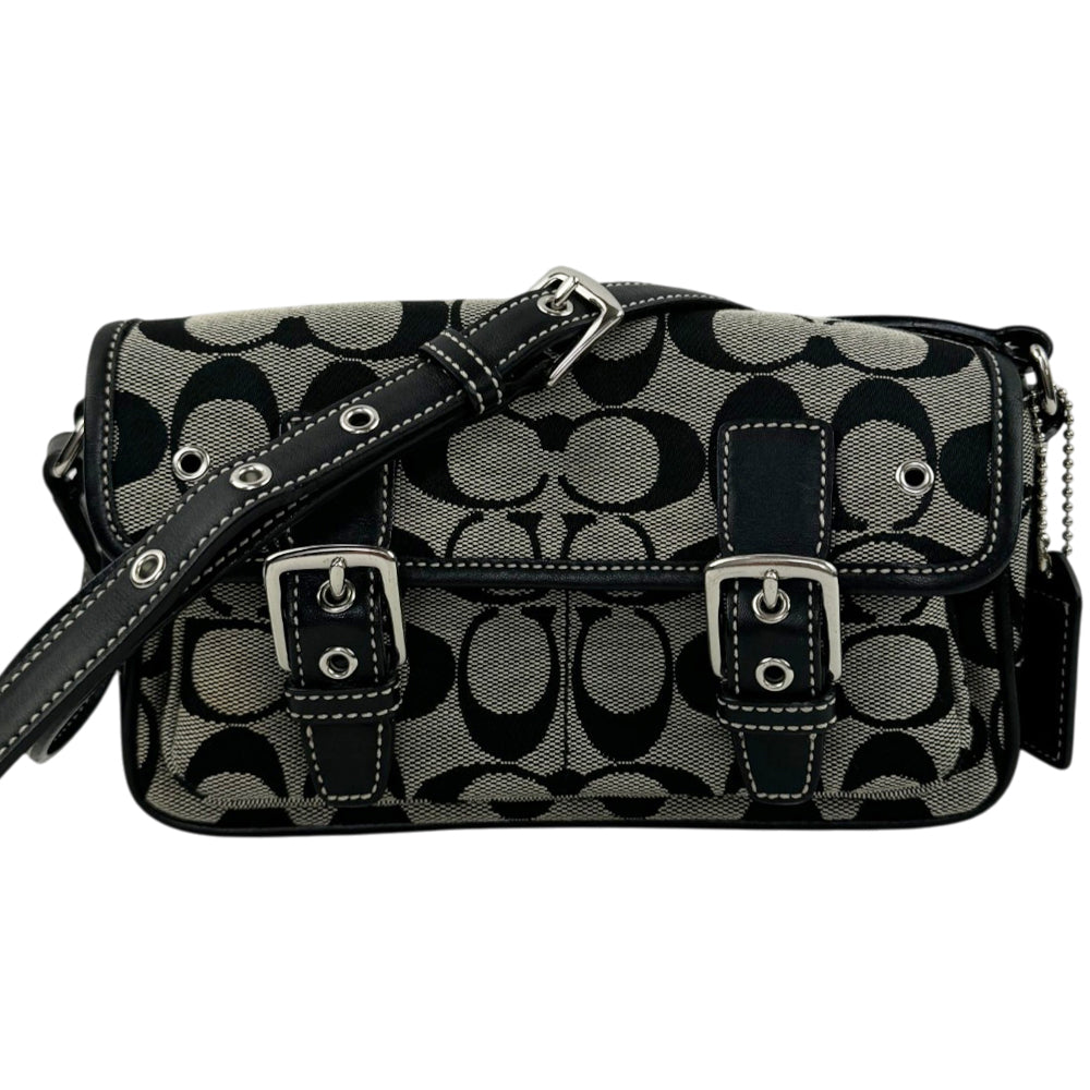 COACH Signature Black Small Shoulder Crossbody Bag LHQ2028