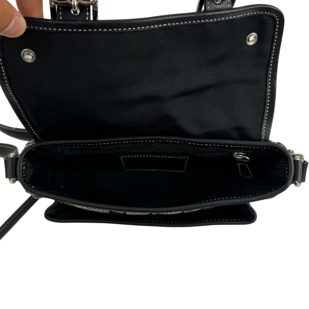 COACH Signature Black Small Shoulder Crossbody Bag LHQ2028