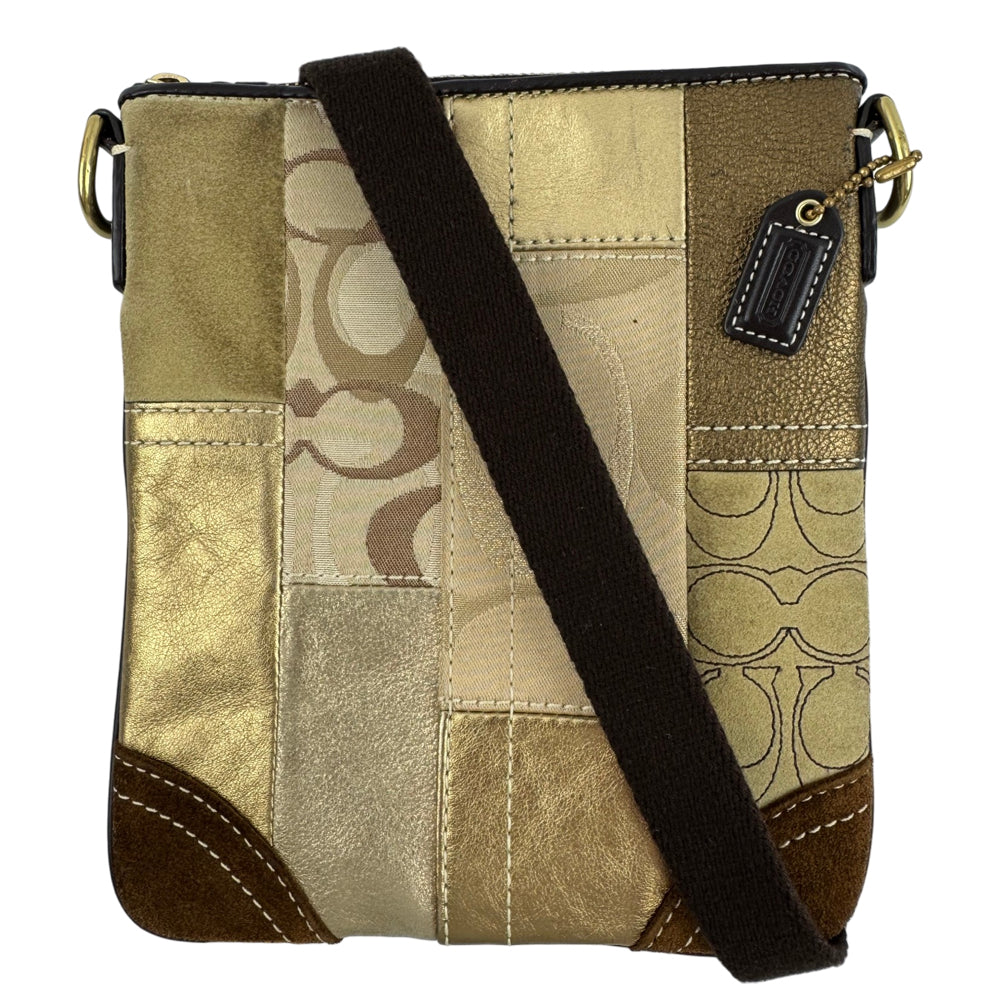 COACH Signature Patchwork Multicoloured Crossbody Bag LHQ2029