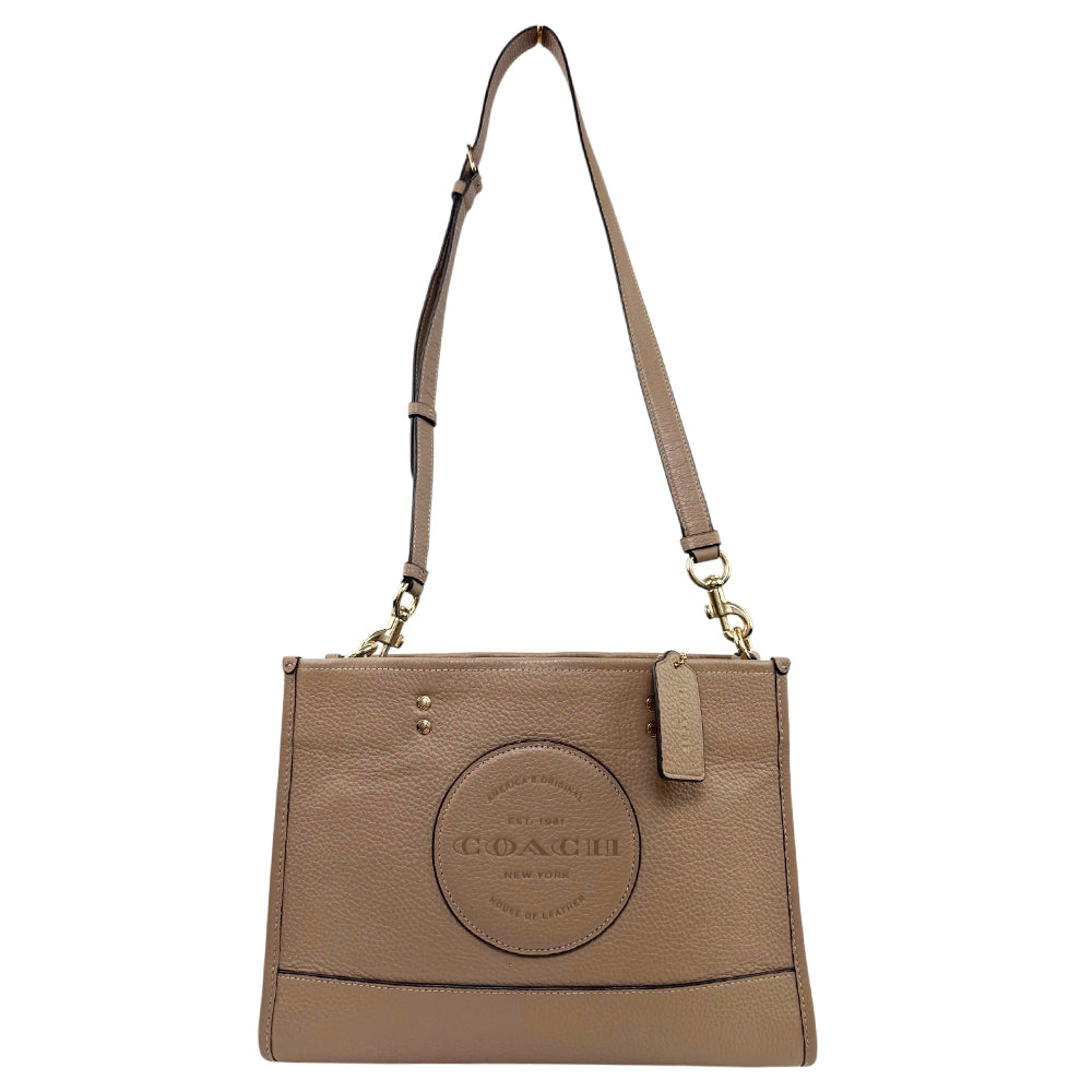 COACH Brown Leather Dempsey Tote Shoulder Bag LHQ2032