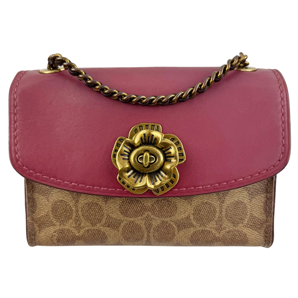 COACH Signature Parker Leather Shoulder Crossbody Bag LHQ2042