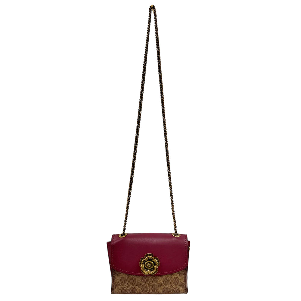COACH Signature Parker Leather Shoulder Crossbody Bag LHQ2042