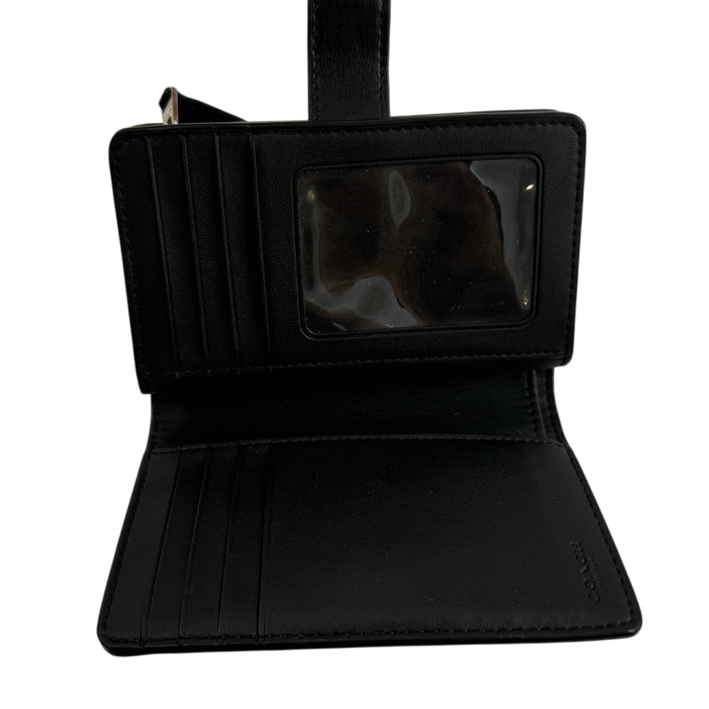COACH Signature Black Compact Wallet LHQ2046