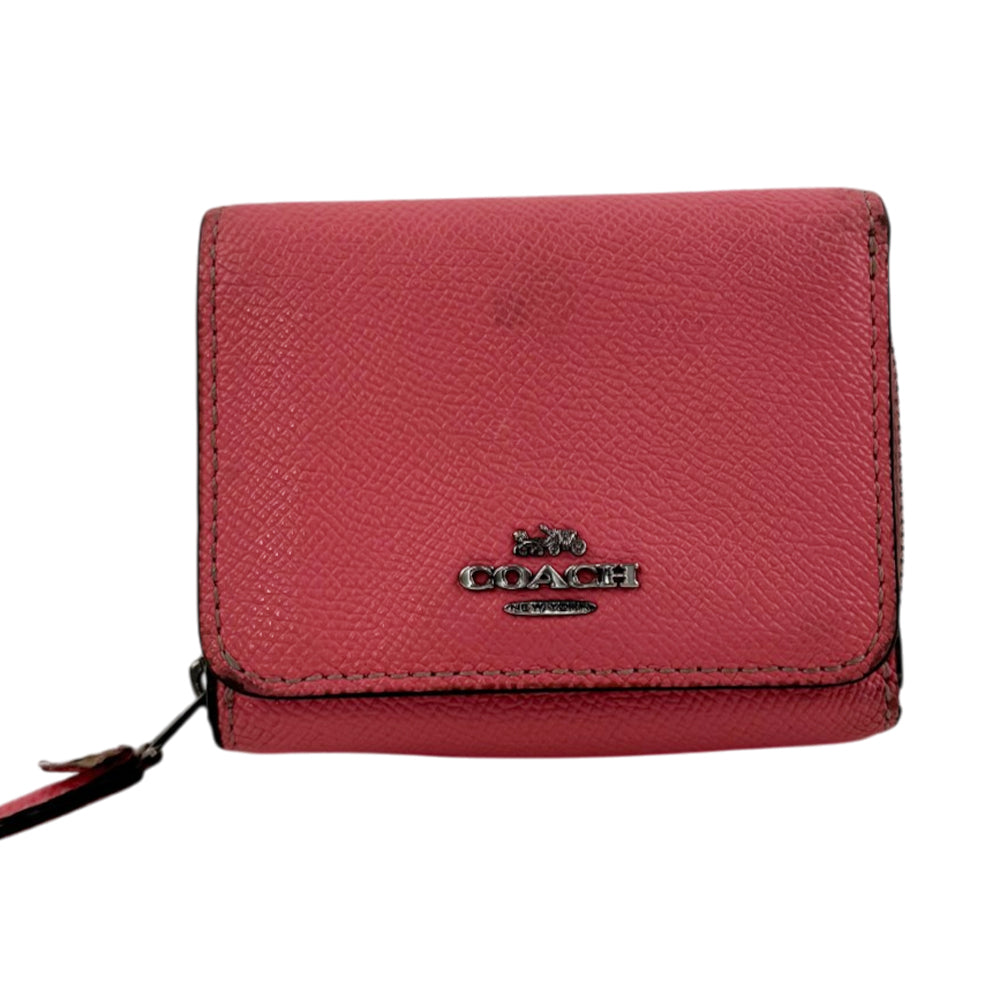 COACH Pink Leather Compact Wallet LHQ2047