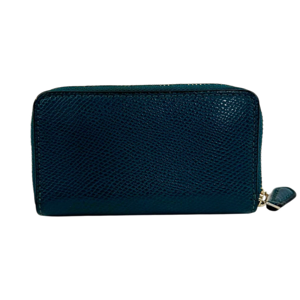 COACH Blue Compact Double Zip Purse LHQ2052